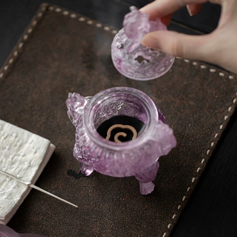 Crystal incense burner