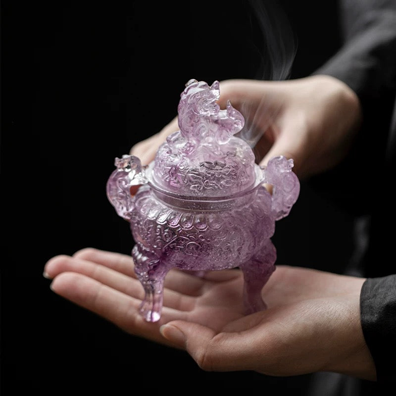 Crystal incense burner