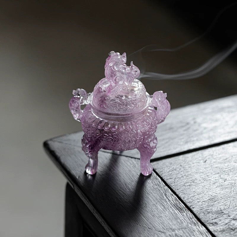 Crystal incense burner