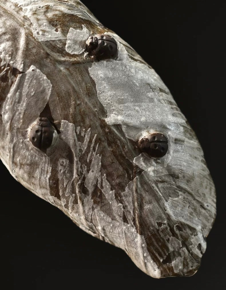 Ceramic Leaves tea scoop
