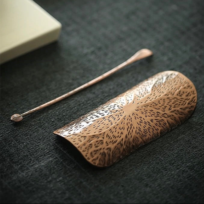 Copper Lotus tea scoop