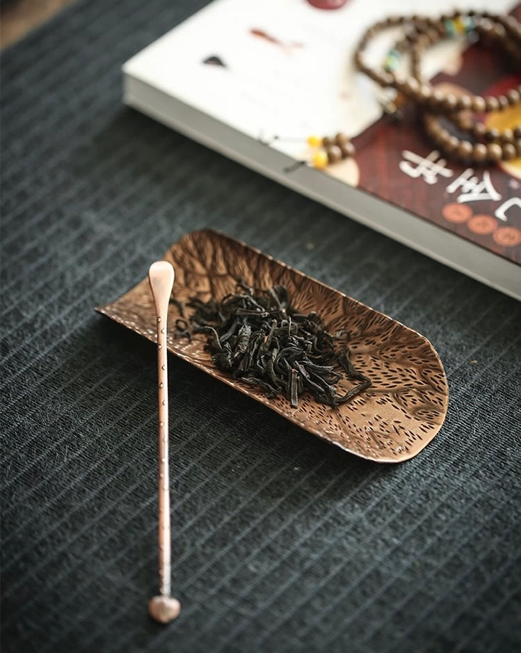 Copper Lotus tea scoop
