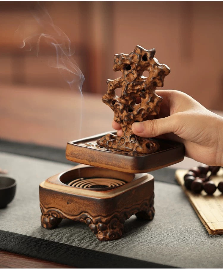 Carving Taihu Stones  incense burner