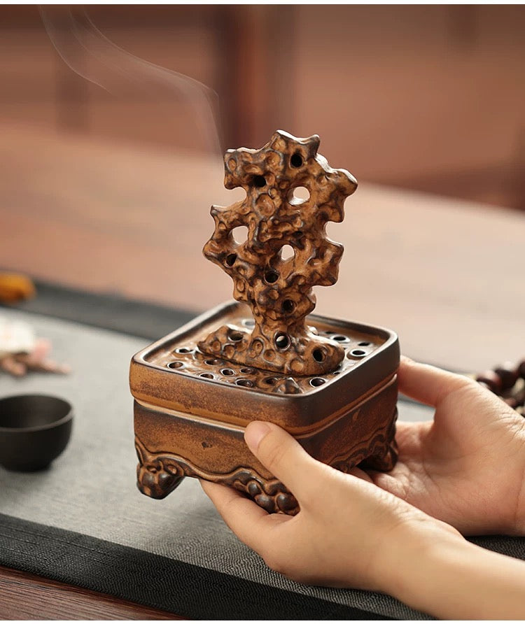 Carving Taihu Stones  incense burner