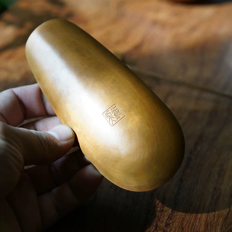Copper Bodhi Leaves tea scoop