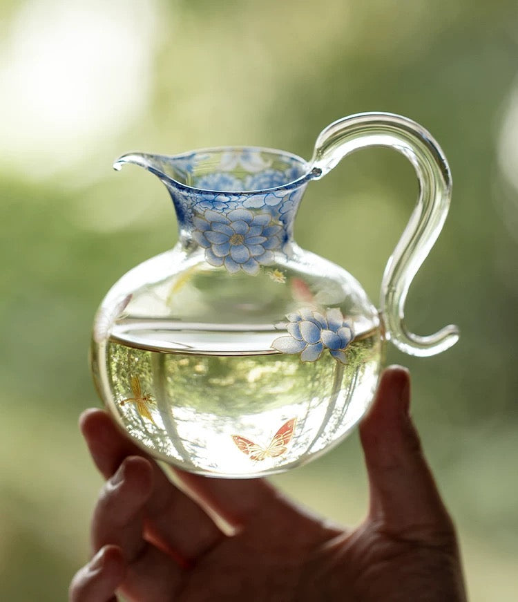 Dark Blue Pink Butterfly fair cup