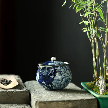 Round Blue And White Porcelain gai wan