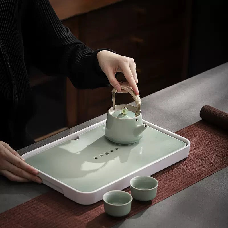 Ginkgo leaf tea tray