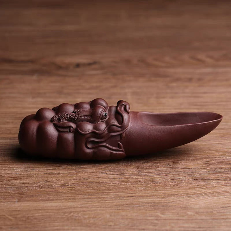 Yixing Purple Clay tea scoop