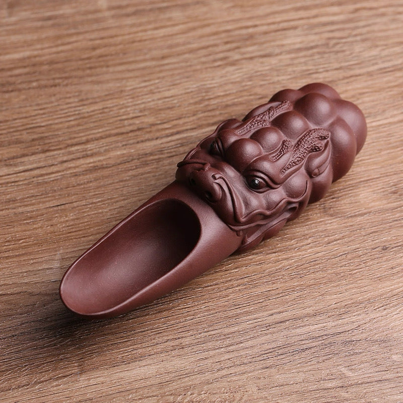 Yixing Purple Clay tea scoop