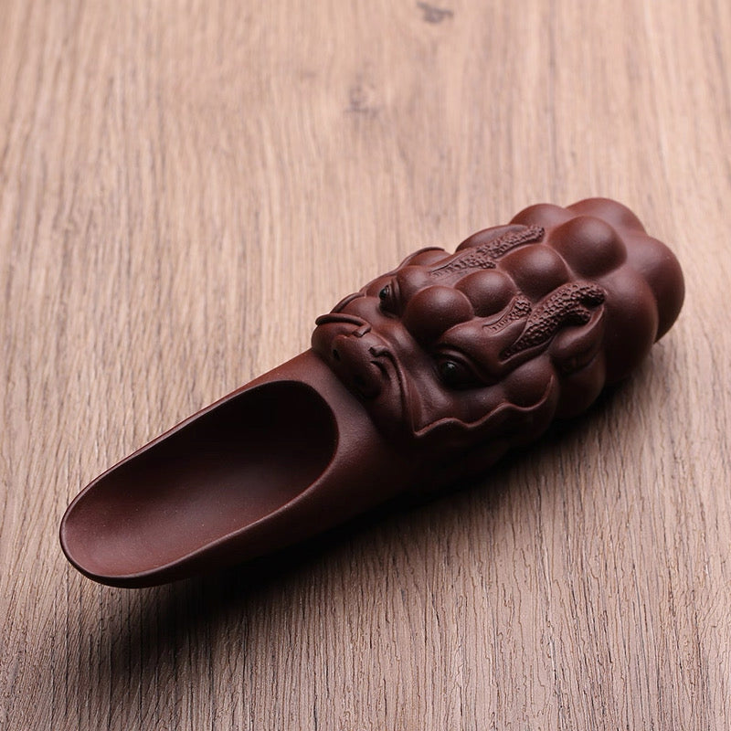 Yixing Purple Clay tea scoop