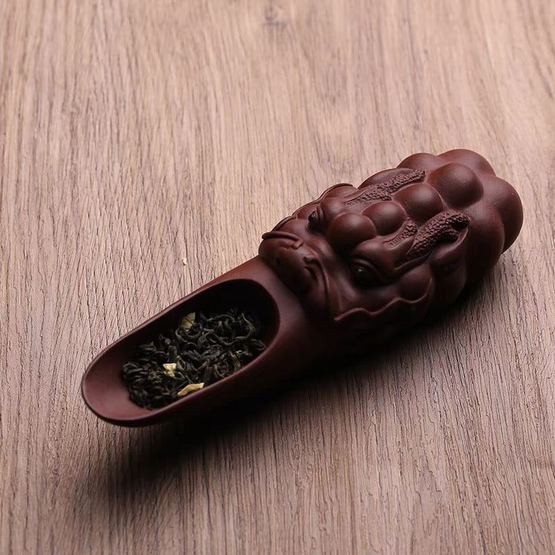 Yixing Purple Clay tea scoop