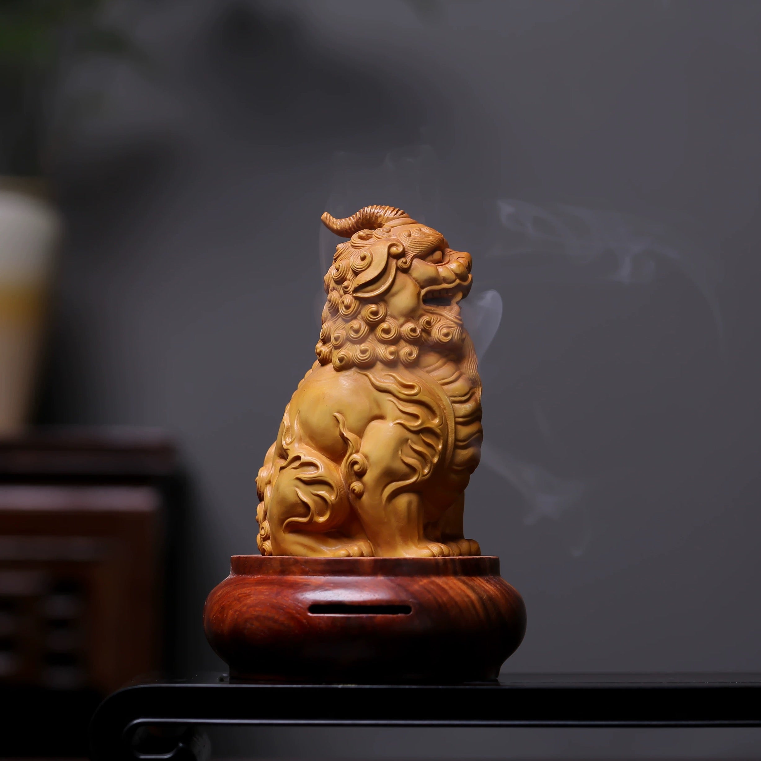 Boxwood PI Xiu incense burner