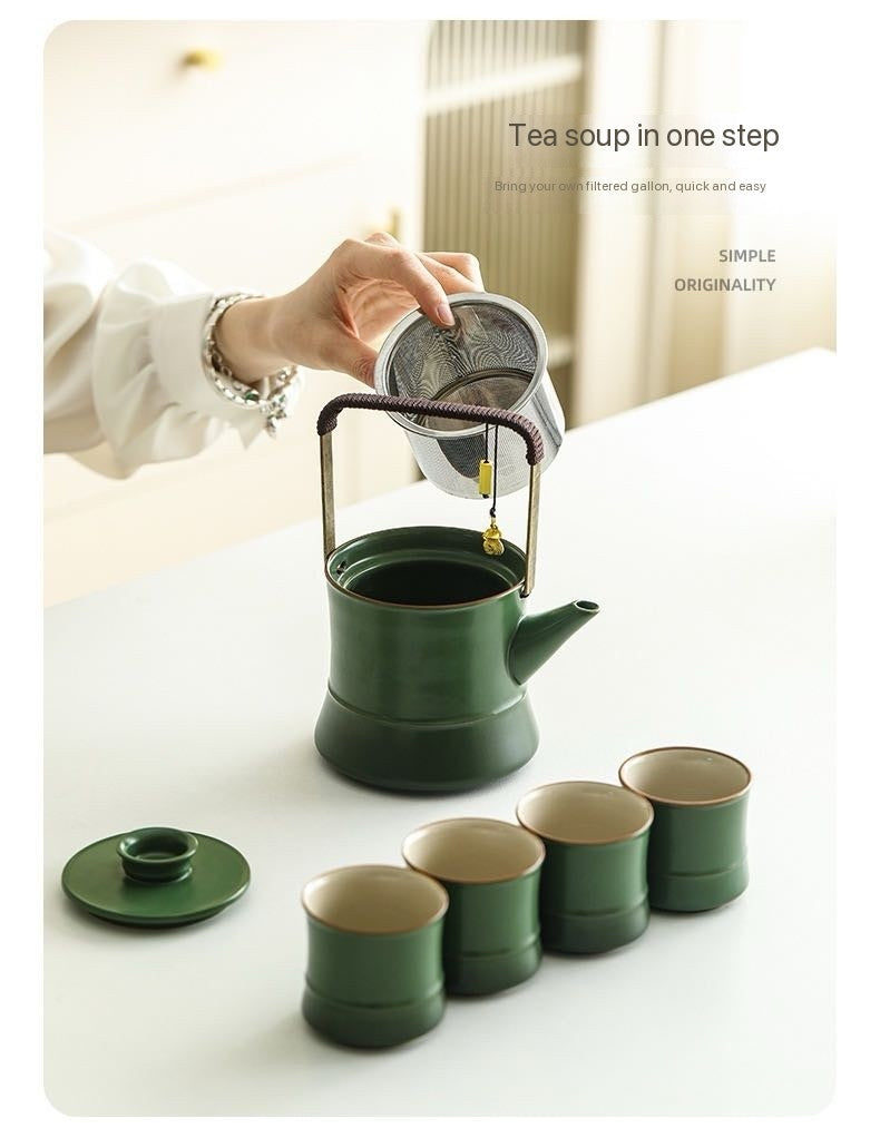 Bamboo-Joint Tea Set suit