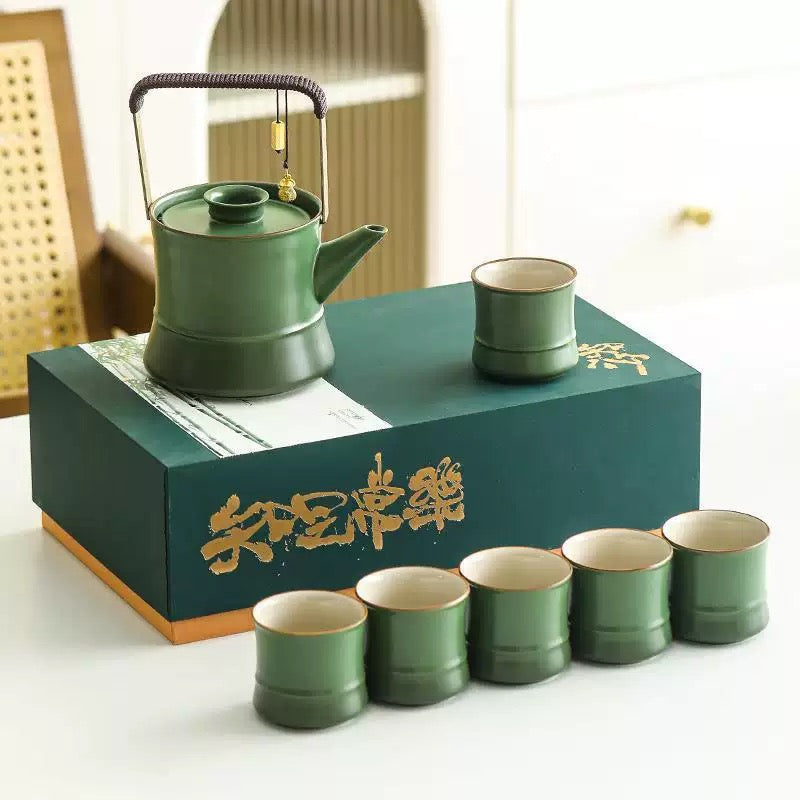 Bamboo-Joint Tea Set suit