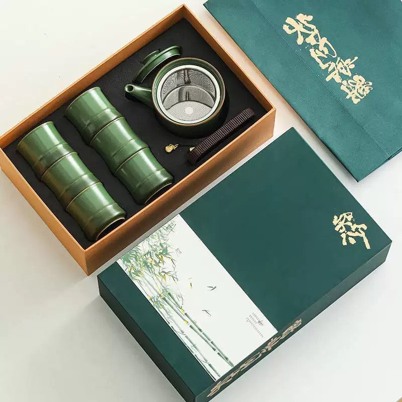 Bamboo-Joint Tea Set suit