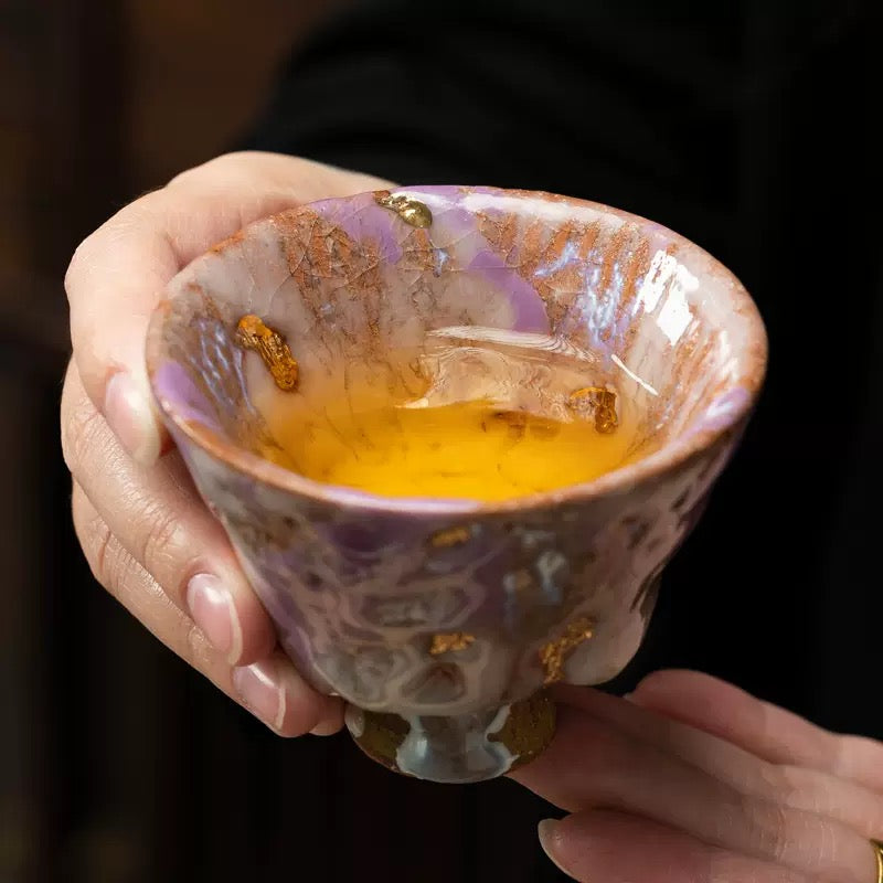 Purple Coarse Pottery teacup