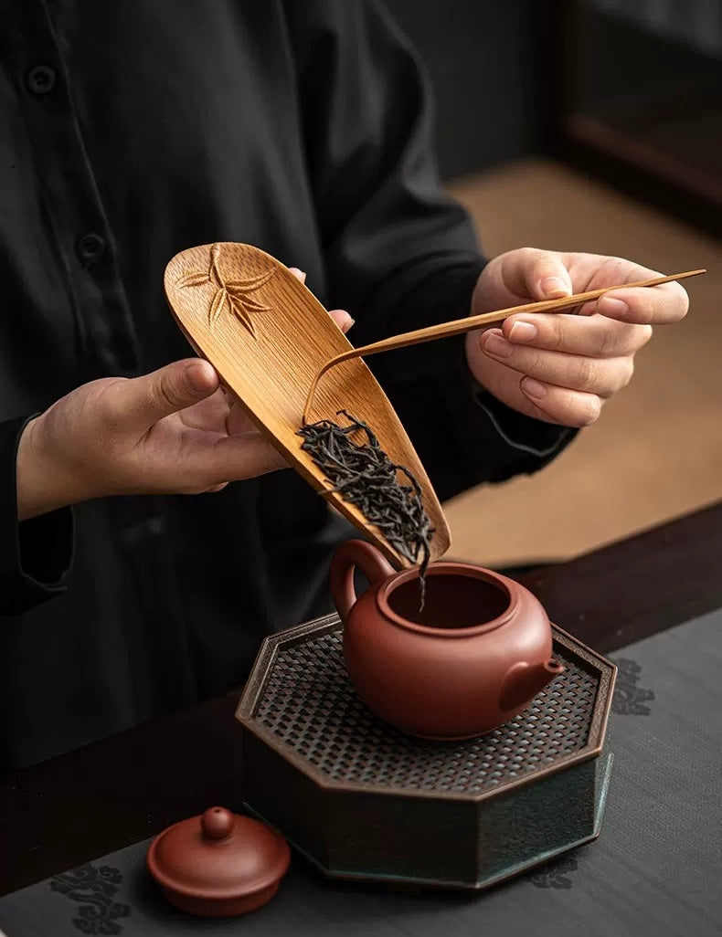 Bamboo tea scoop