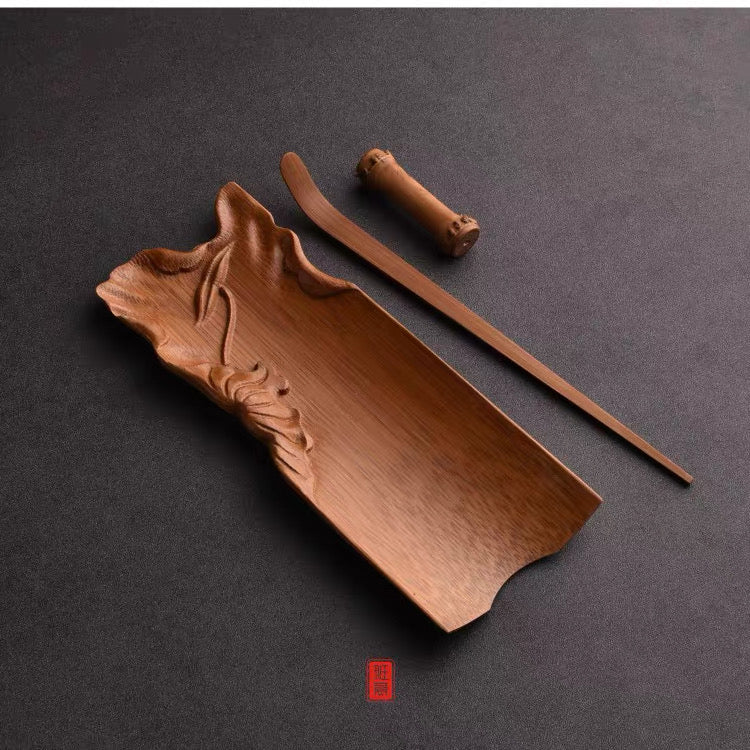 Carved Bamboo tea scoop